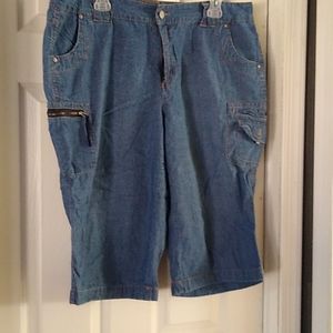 Just My Size Denim Look Capri - 18W